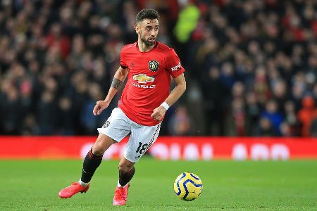 Manchester United's talisman Bruno Fernandes caught on the camera playing.